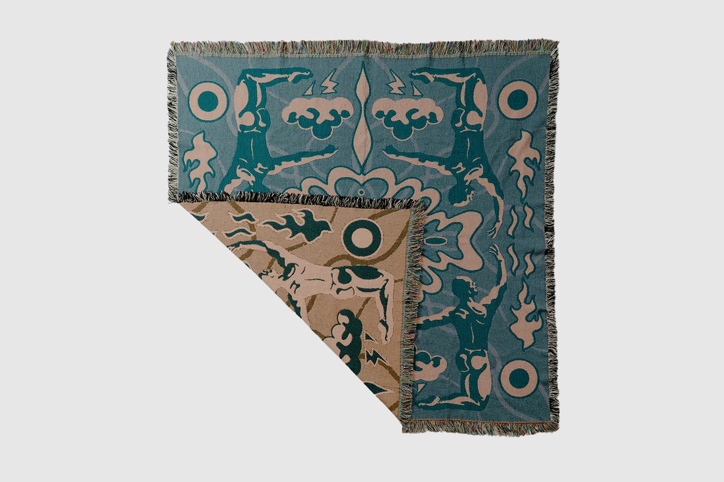 LQT Works "Cloud Catcher" Woven art Blanket  (USA Shipping&Free shipping)