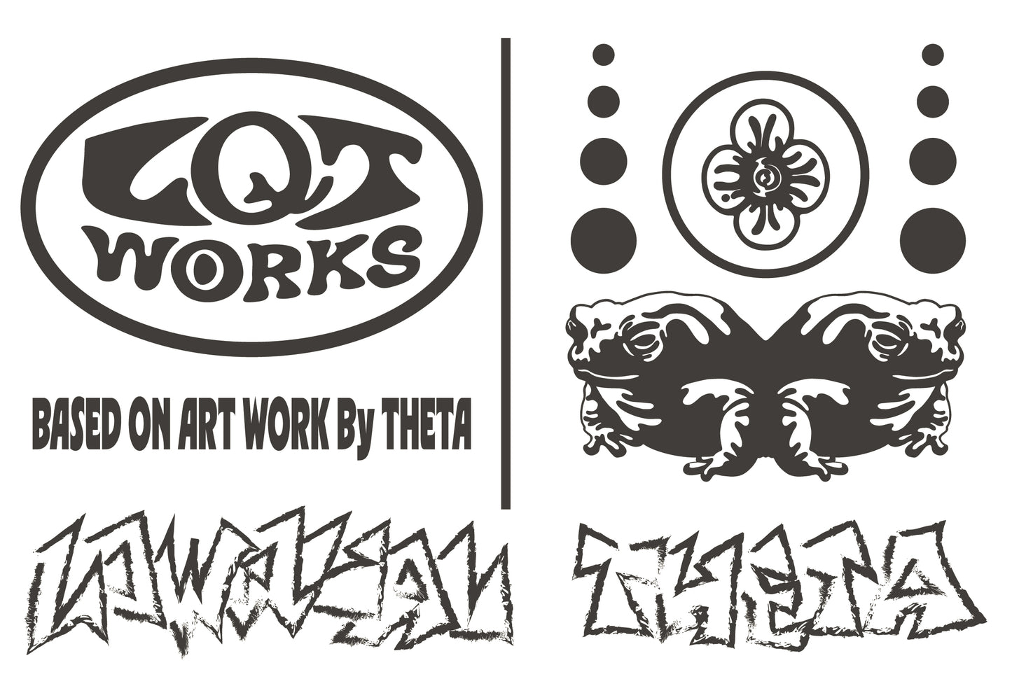 LQT works - LOGO half T-shirts 7.4oz