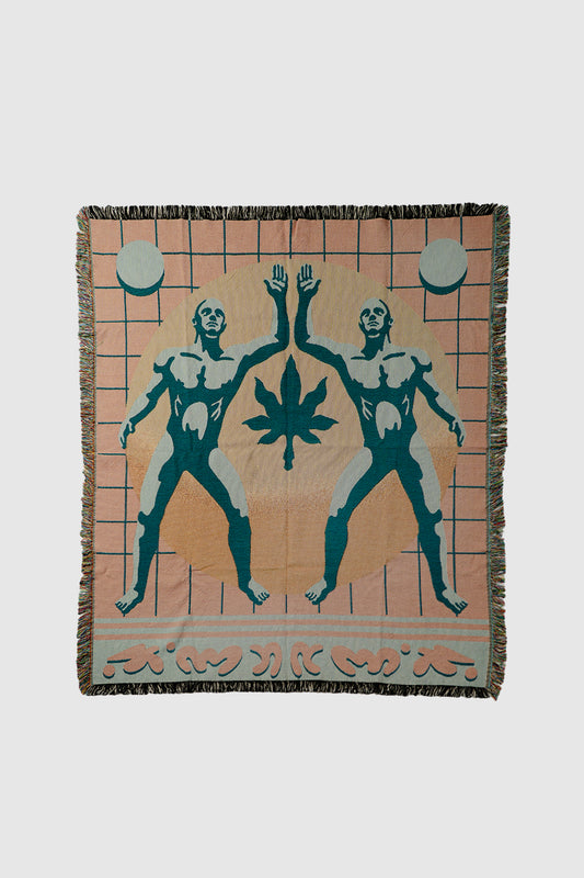 LQT works " Cosmic Leaf Woven art Blanket (USA Shipping&Free Shipping)