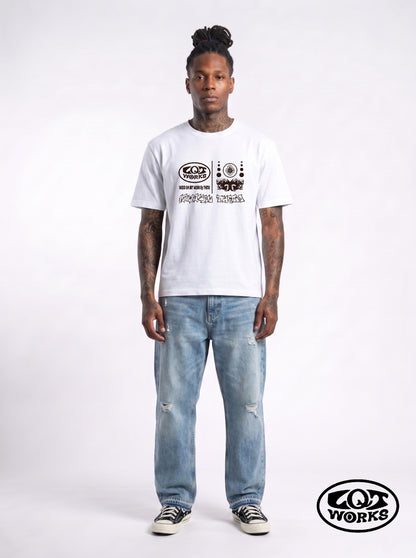 "LQTworks LOGO" T shirts 5.6oz comfort lightweight (White)