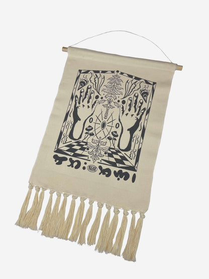 Hanging cotton banner "High work" by THETA