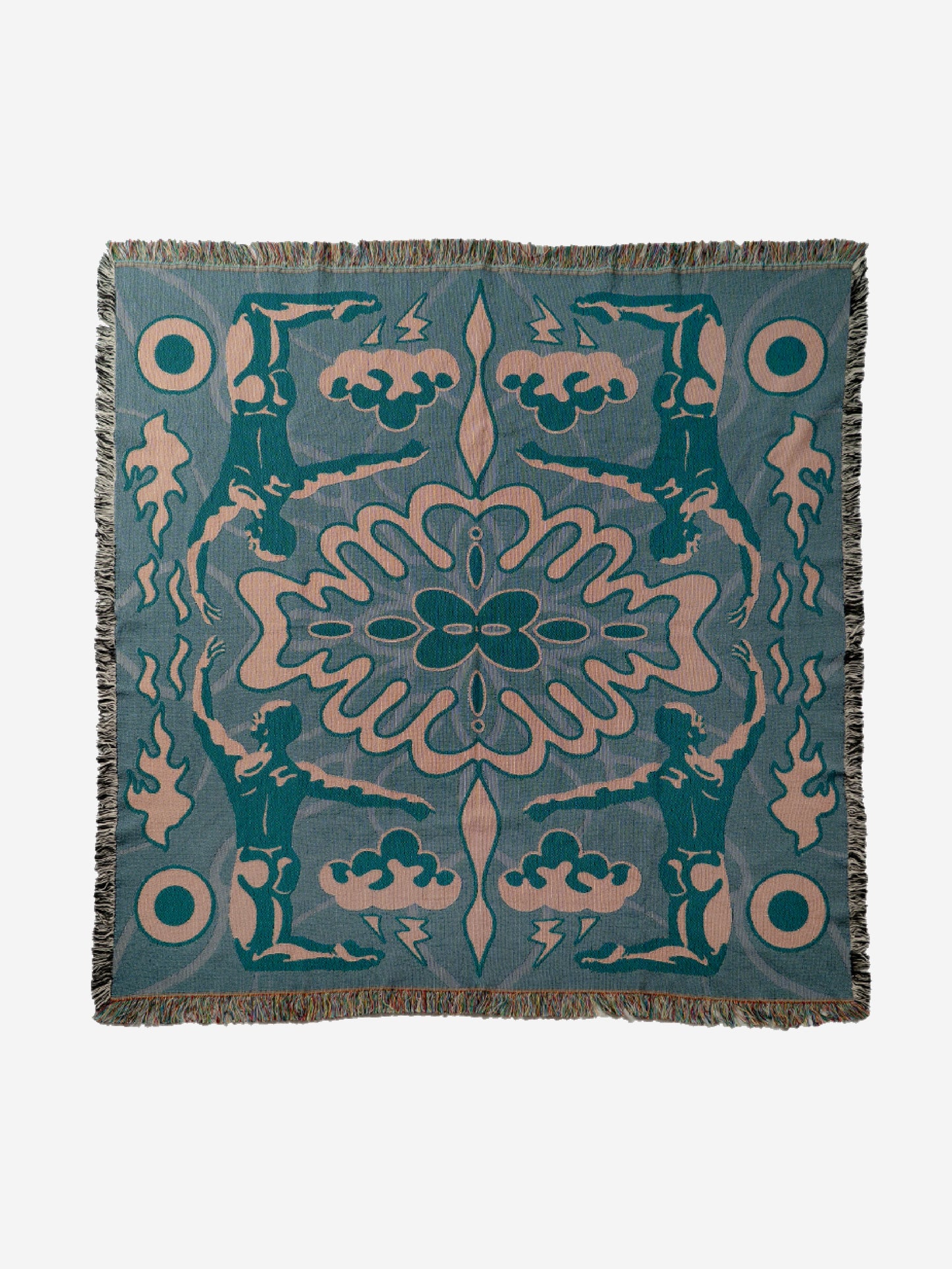 LQT Works "Cloud Catcher" Woven art Blanket  (USA Shipping&Free shipping)