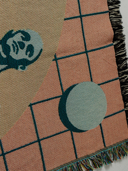 LQT works " Cosmic Leaf Woven art Blanket (USA Shipping&Free Shipping)