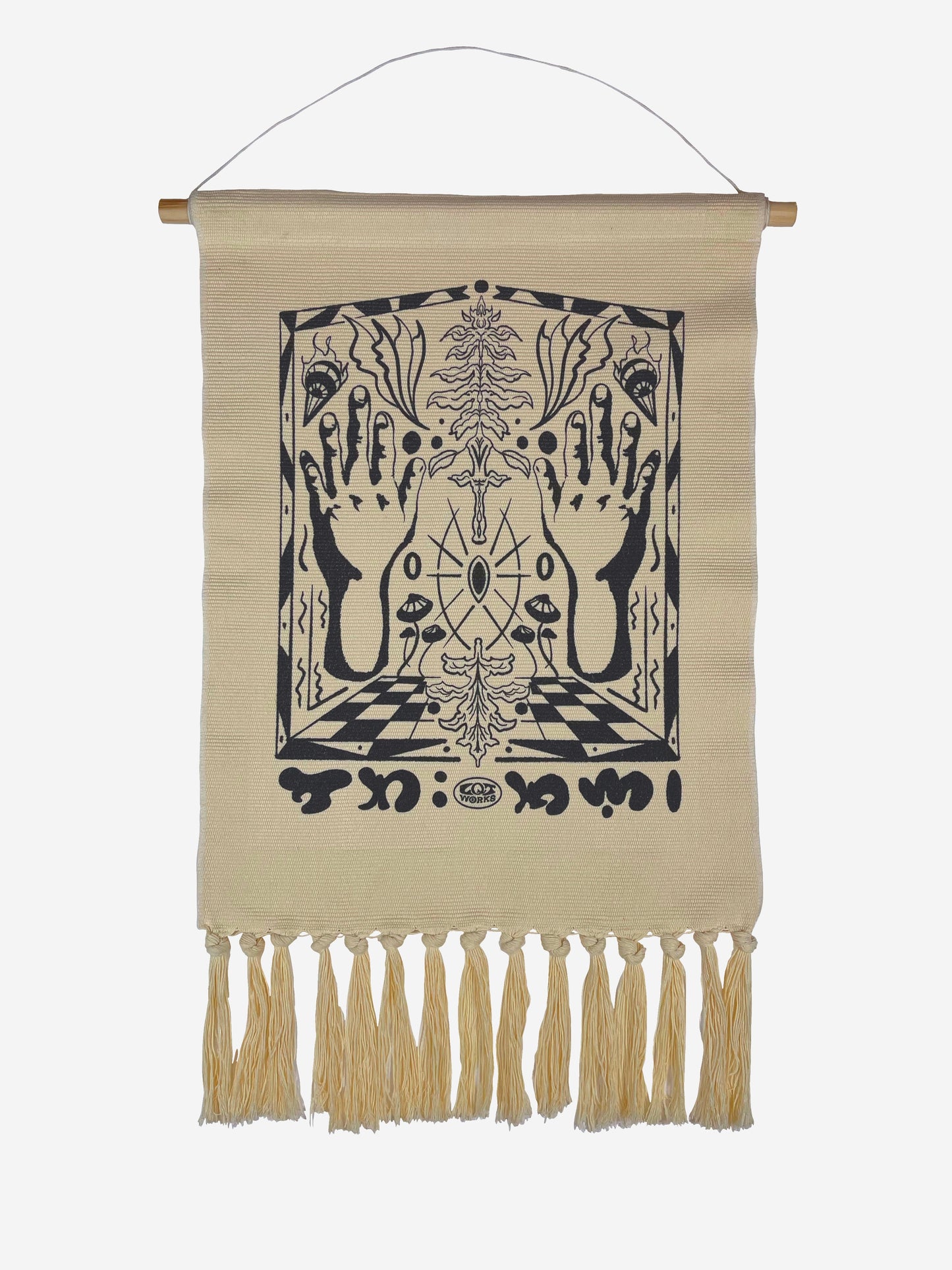 Hanging cotton banner "High work" by THETA