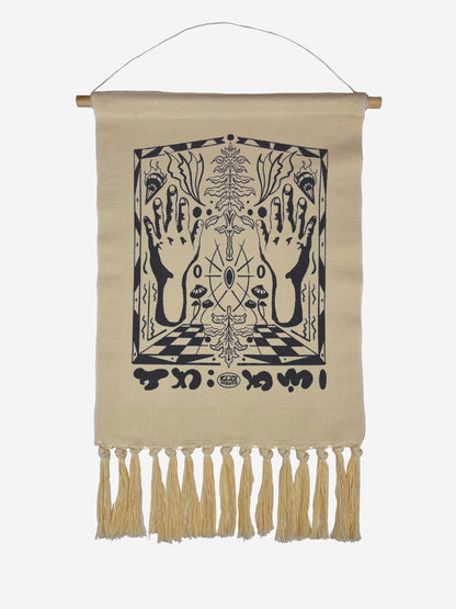 Hanging cotton banner "High work" by THETA