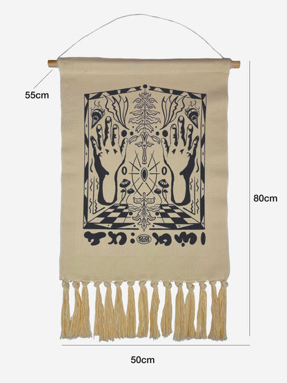 Hanging cotton banner "High work" by THETA