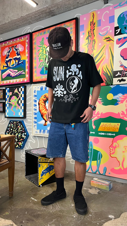 Sun,Yin and Yang By THETA - Half T - shirts 5.6oz