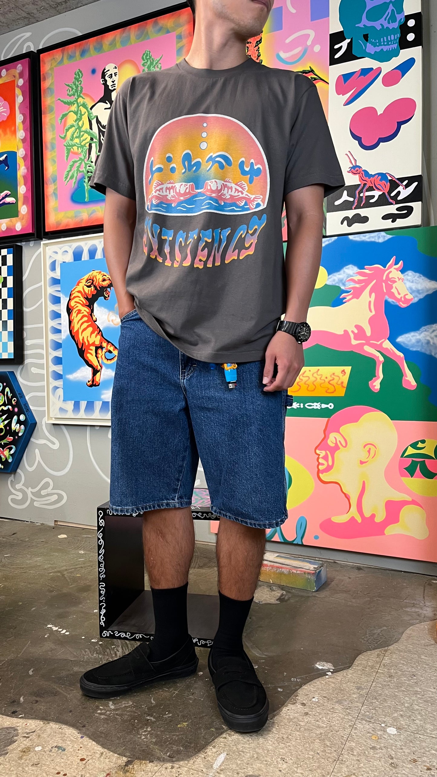 Existence By THETA - Half T - shirts