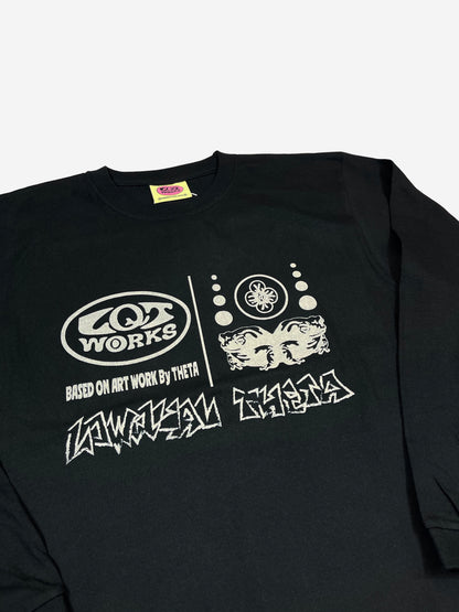 "Big Logo" 7.4oz Long Sleeve T-shirts By THETA