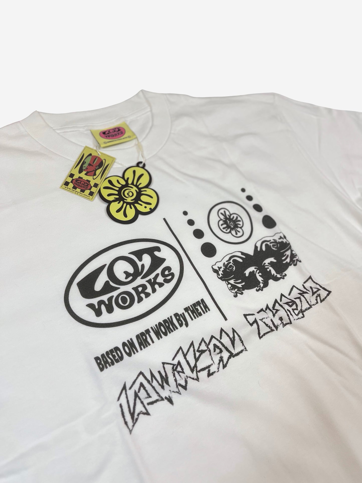 "LQTworks LOGO" T shirts 5.6oz comfort lightweight (White)