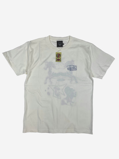 "Tipping" 5.6oz By THETA Half T-Shirts (Vanilla White)