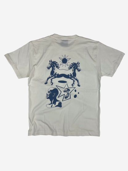 "Tipping" 5.6oz By THETA Half T-Shirts (Vanilla White)