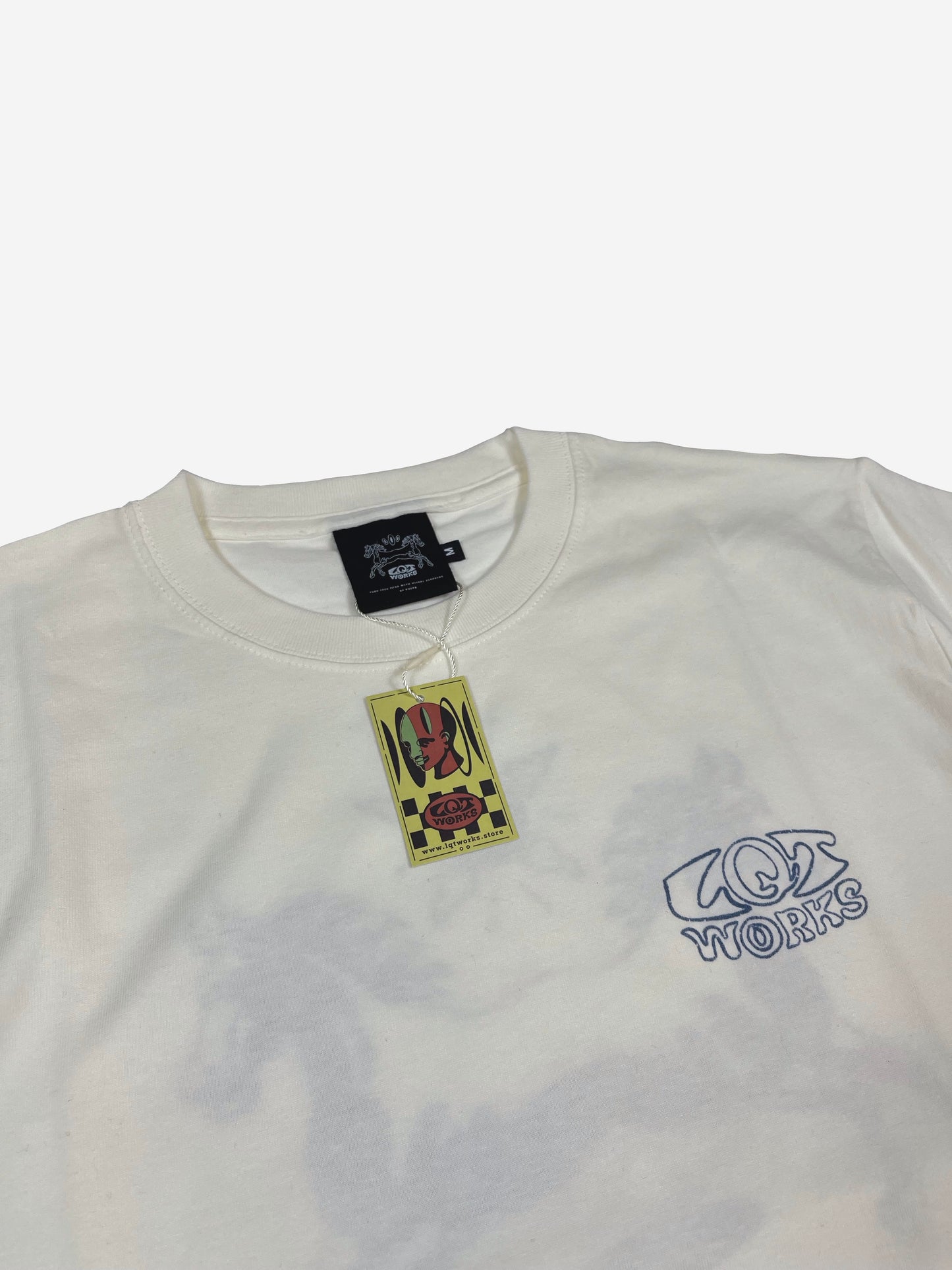 "Tipping" 5.6oz By THETA Half T-Shirts (Vanilla White)