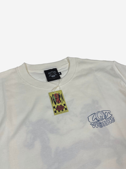 "Tipping" 5.6oz By THETA Half T-Shirts (Vanilla White)