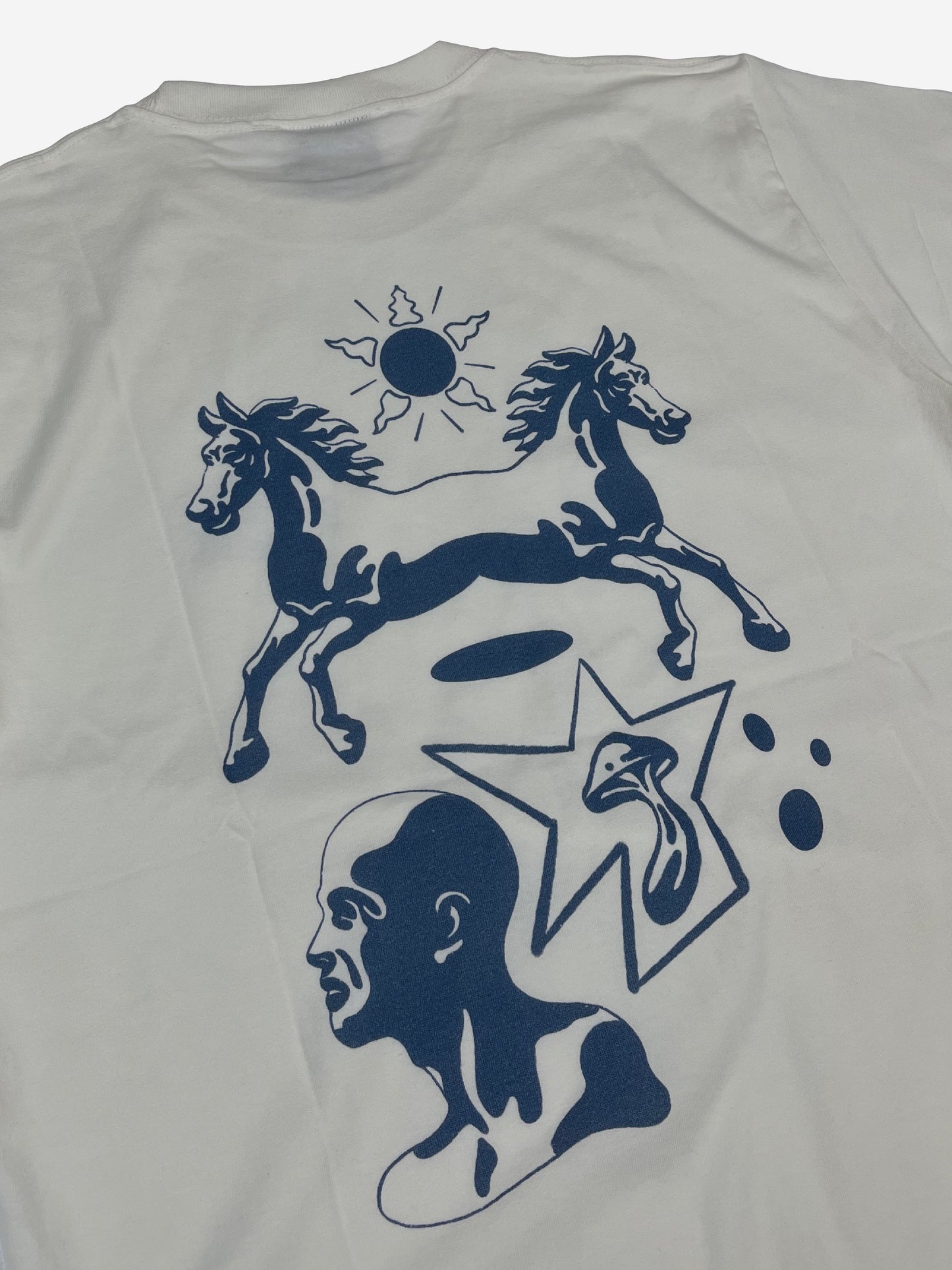 "Tipping" 5.6oz By THETA Half T-Shirts (Vanilla White)