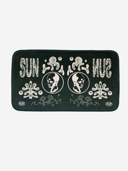 SUN,Yin and Yang Bath mat (Deep green)